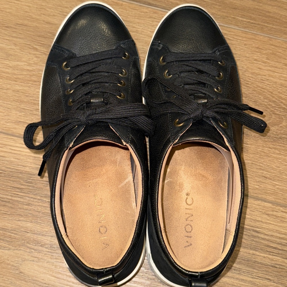 Vionic Winny Leather Sneakers Quality Designer Classic LaceUp Women Sz 9.5 EUC - Picture 4 of 12